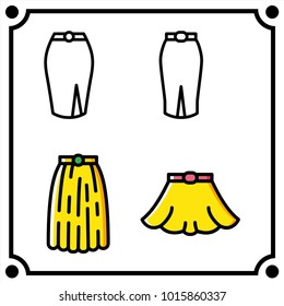 woman clothes set icon vector