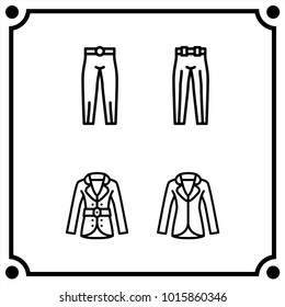 woman clothes set icon vector