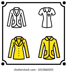 woman clothes set icon vector