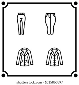 woman clothes set icon vector
