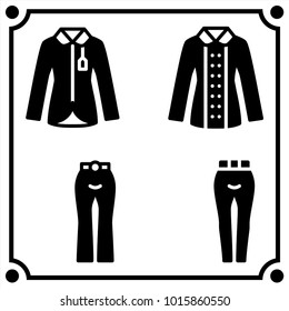 woman clothes set icon vector