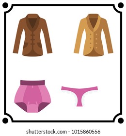 woman clothes set icon vector