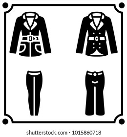 woman clothes set icon vector