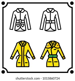 woman clothes set icon vector
