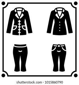 woman clothes set icon vector