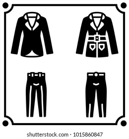 woman clothes set icon vector