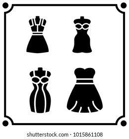 woman clothes set icon vector