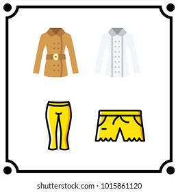 woman clothes set icon vector