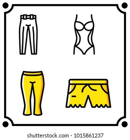 woman clothes set icon vector