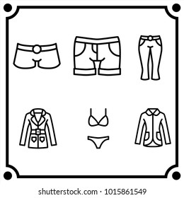 woman clothes set icon vector