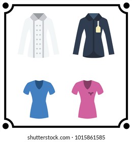 woman clothes set icon vector