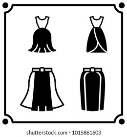 woman clothes set icon vector