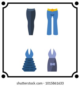 woman clothes set icon vector