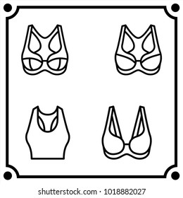woman clothes set icon vector