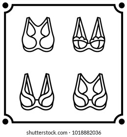 woman clothes set icon vector