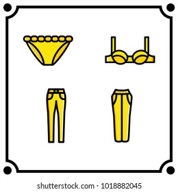 woman clothes set icon vector