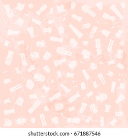 Woman clothes white and pink peach watercolor background. Vector illustration.