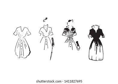 clothing design sketches dresses