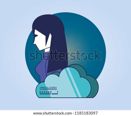 woman with cloud data privacy