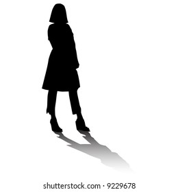woman in a coat