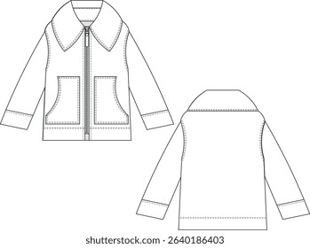 woman coat unisex template fashion 