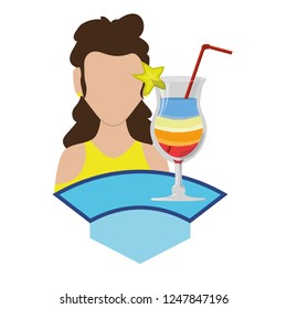 woman with cocktail icon