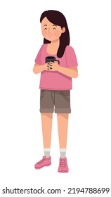woman with coffee mug character