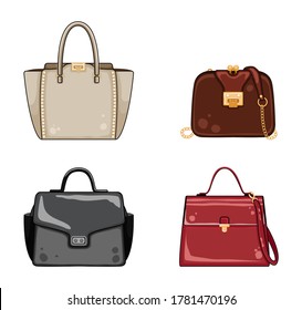 Woman color bags Designer Ladies Handbag collection. Fashionable and trendy handbags.