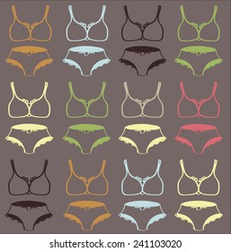 woman colorful underwear pattern