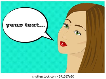 Woman comic vector illustration