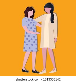 Woman communicate concept. Creative idea design for template, brochure or presentation.