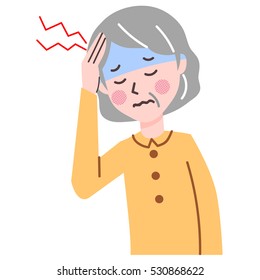 A woman complaining of a headache