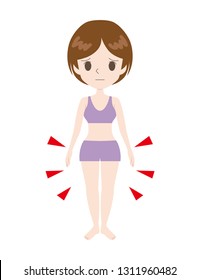 woman with a complex lower body in complex.