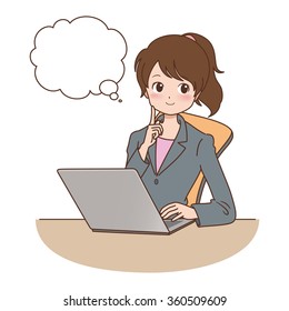 woman computer