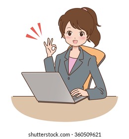 woman computer