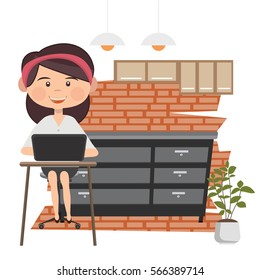 Woman concept design,clean vector