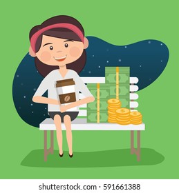 Woman concept design,clean vector