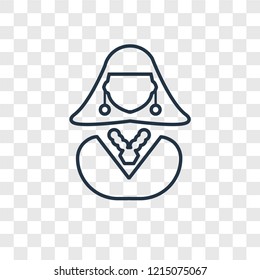 Woman concept vector linear icon isolated on transparent background, Woman concept transparency concept in outline style