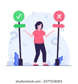 Woman confused in making decisions