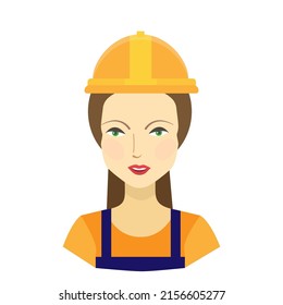 Woman Construction Worker Hard Hat Helmet Stock Vector (Royalty Free ...