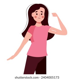 woman contraceptive implant planning illustration isolated