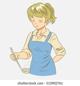 Woman cooking