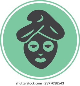 Woman Cosmetics Icon. Beauty Face Mask. Wellness and Spa Element. Health and Skin Care. 
