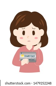 Woman with a credit card.