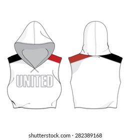 Woman Crop Hoodie Vector