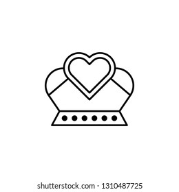 woman crown icon. Element of royalty for mobile concept and web apps icon. Thin line icon for website design and development, app development. Premium icon