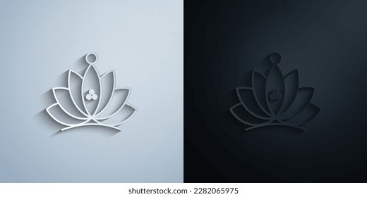 woman crown paper icon with shadow effect vector illuistration design