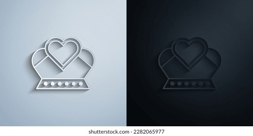woman crown paper icon with shadow effect vector illuistration design