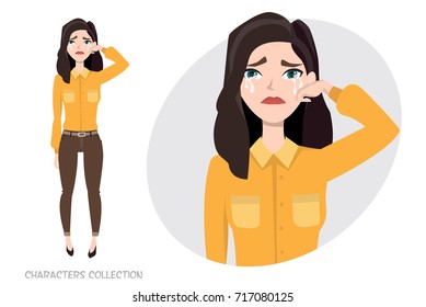 Woman Crying vector