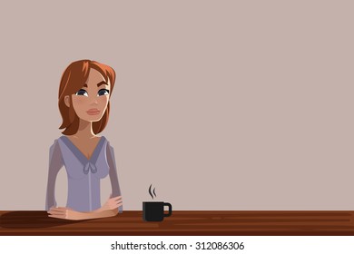 Woman with a cup of coffee
